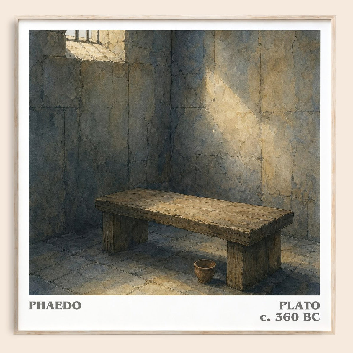 Phaedo literary book poster by Plato – framed literary art print