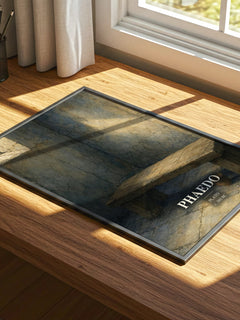 Phaedo watercolour book poster framed on wall – philosophy wall art