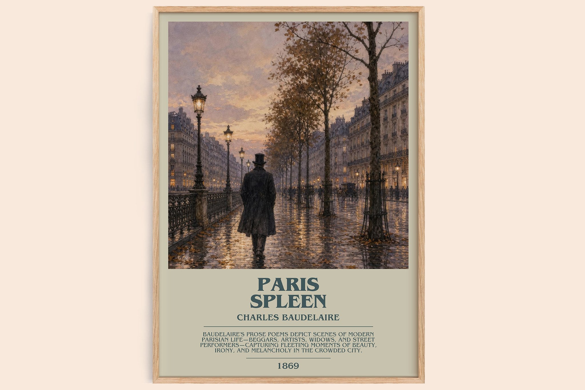 Paris Spleen Bookish Wall Art by Charles Baudelaire