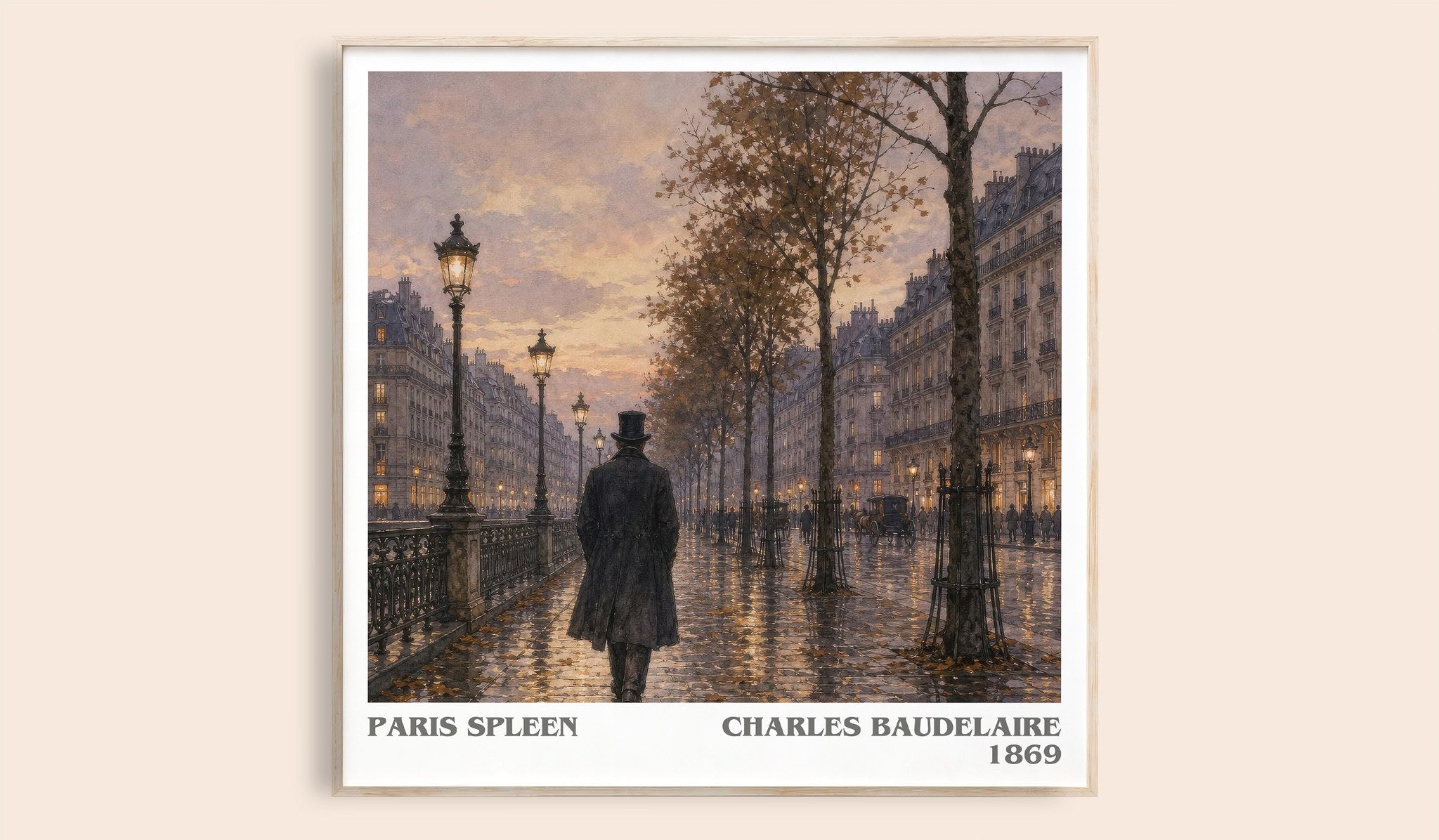 Paris Spleen Literary Art Print by Charles Baudelaire