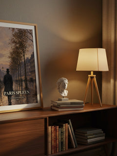 Paris Spleen watercolour print on bookshelf – Charles Baudelaire fan gift