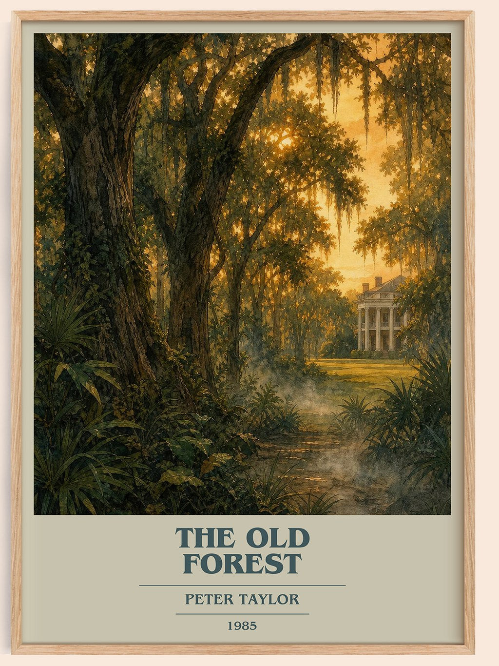 The Old Forest book cover book poster by Peter Taylor – framed literary art print