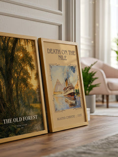 The Old Forest watercolour print framed by window – literary home decor