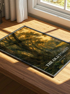 The Old Forest watercolour book poster framed on wall – literary fiction wall art