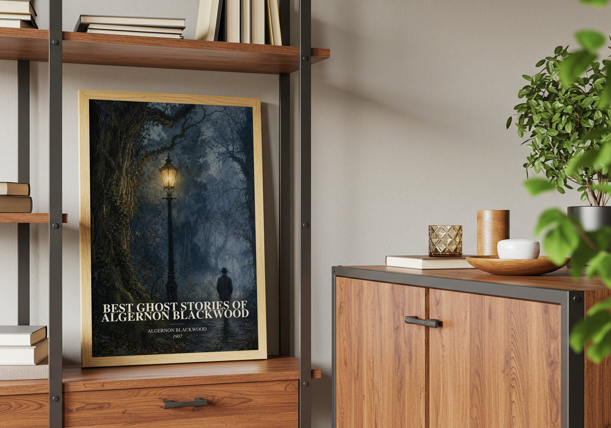 Best Ghost Stories Of Algernon Blackwood book watercolour illustration paper finish options – matte satin gloss