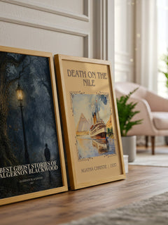 Best Ghost Stories Of Algernon Blackwood watercolour print framed by window – literary home decor