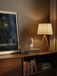 Best Ghost Stories Of Algernon Blackwood watercolour print on bookshelf – Algernon Blackwood fan gift