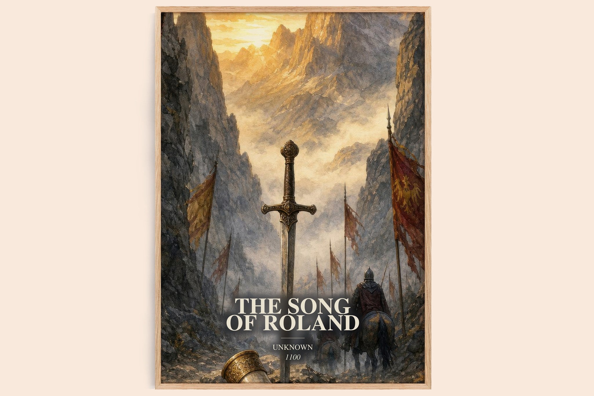 The Song of Roland Book Watercolour Illustration by Unknown