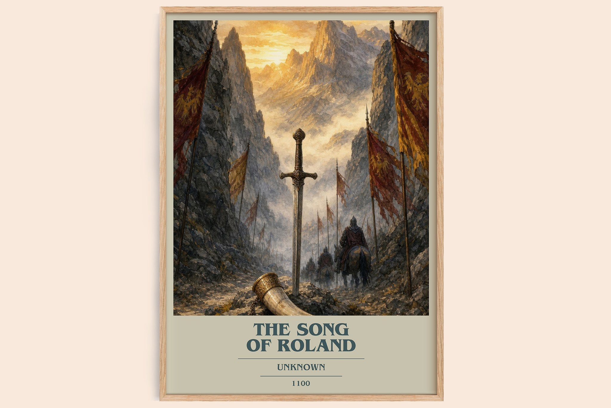 The Song of Roland Book Cover Poster by Unknown