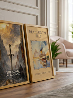 The Song of Roland watercolour print framed by window – literary home decor
