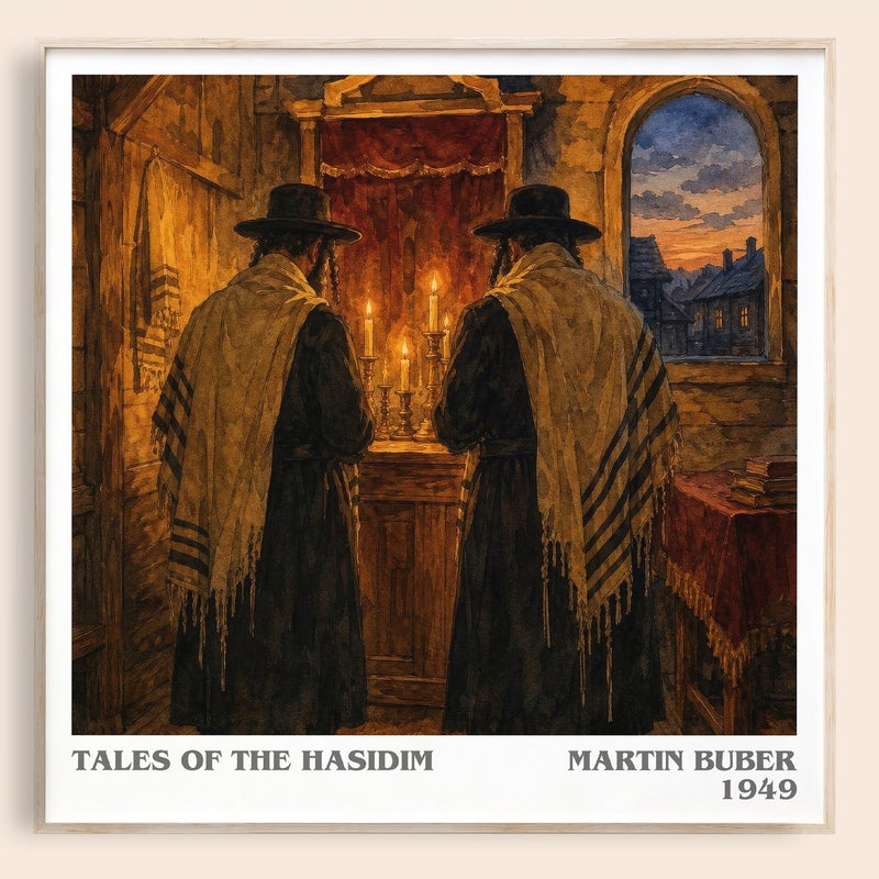 Tales Of The Hasidim literary book poster by Martin Buber – framed literary art print
