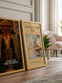 Tales Of The Hasidim watercolour print framed by window – literary home decor