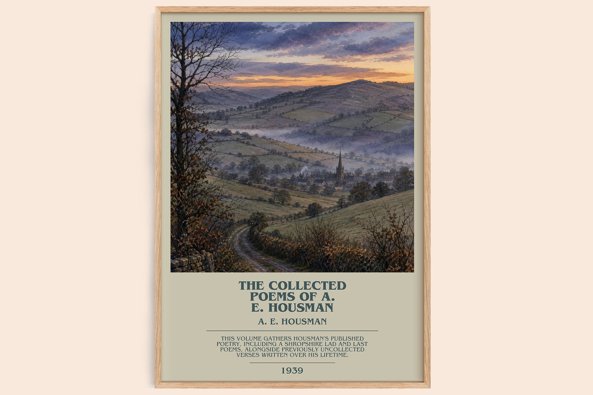 The Collected Poems of A. E. Housman Bookish Wall Art by A. E. Housman