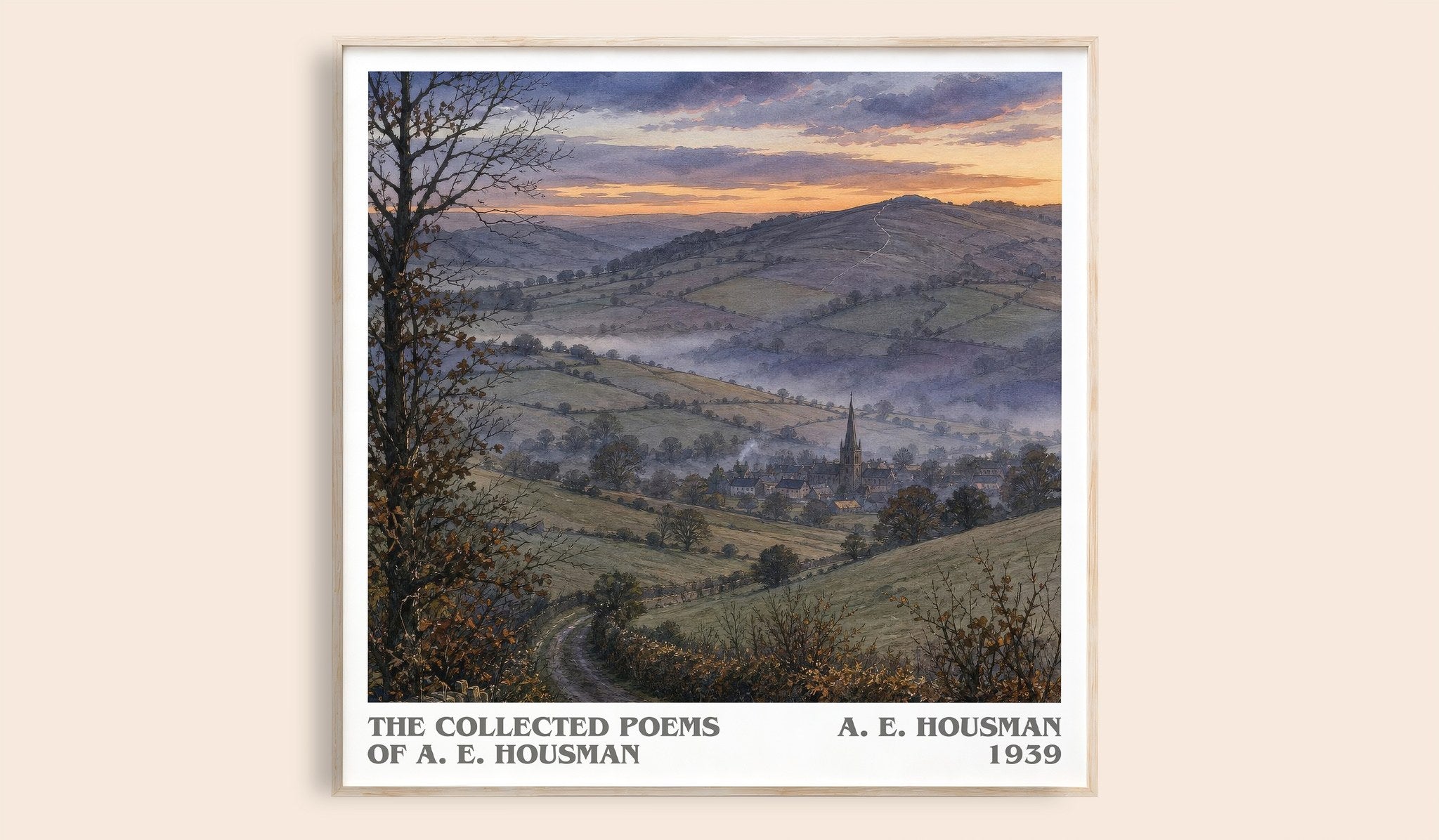 Collected Poems of A. E. Housman Literary Art Print by A. E. Housman