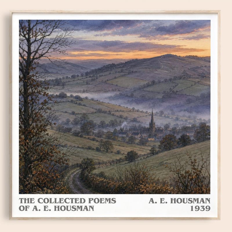 The Collected Poems of A. E. Housman literary book poster by A. E. Housman – framed literary art print