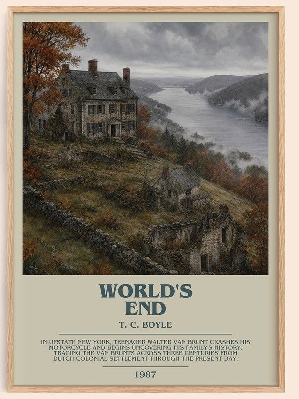 World's End Bookish Wall Art by T. C. Boyle – framed poster