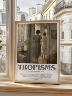 Tropisms Bookish Wall Art by Nathalie Sarraute – framed print by a bright window