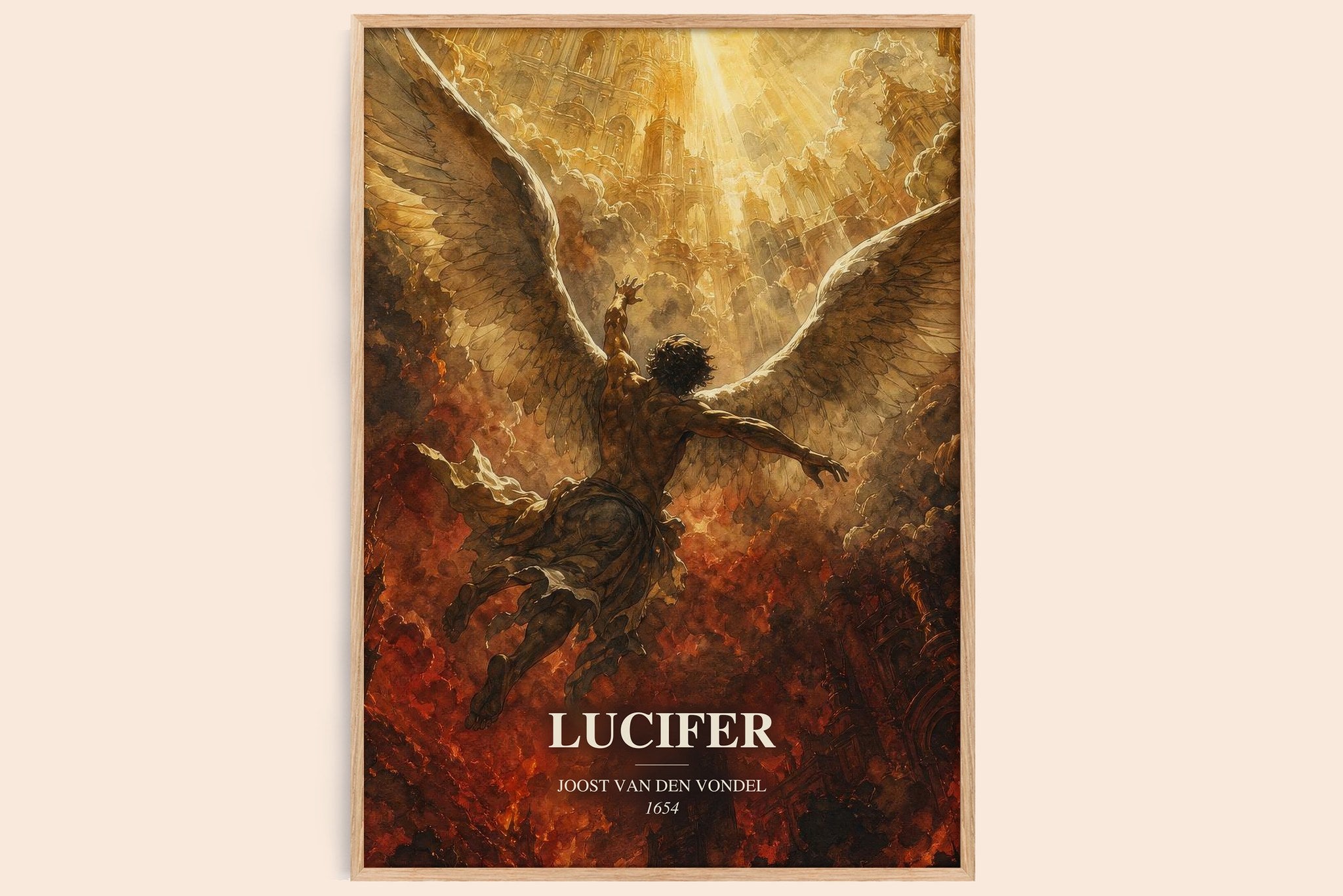 Lucifer Book Watercolour Illustration by Joost van den Vondel