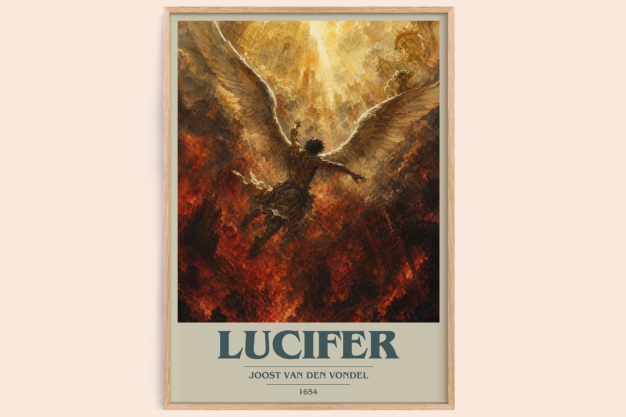 Lucifer Book Cover Poster by Joost van den Vondel