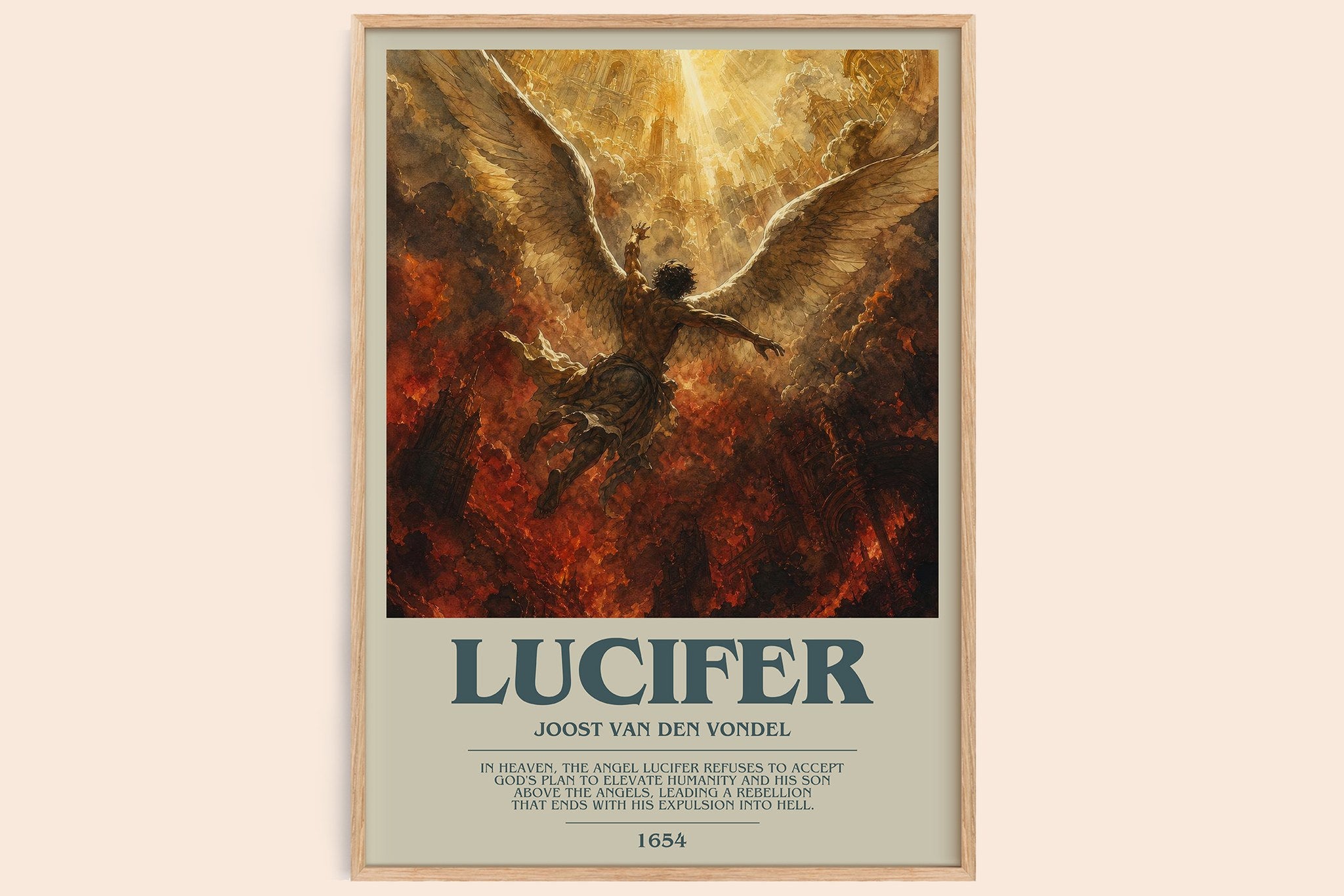 Lucifer Bookish Wall Art by Joost van den Vondel