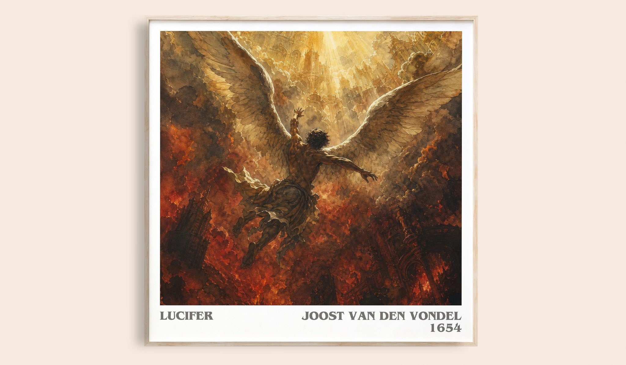 Lucifer Literary Art Print by Joost van den Vondel