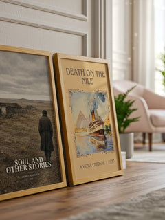 Soul and Other Stories watercolour print framed by window – literary home decor