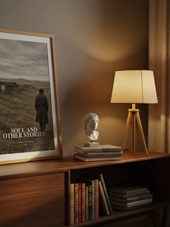 Soul and Other Stories watercolour print on bookshelf – Andrey Platonov fan gift