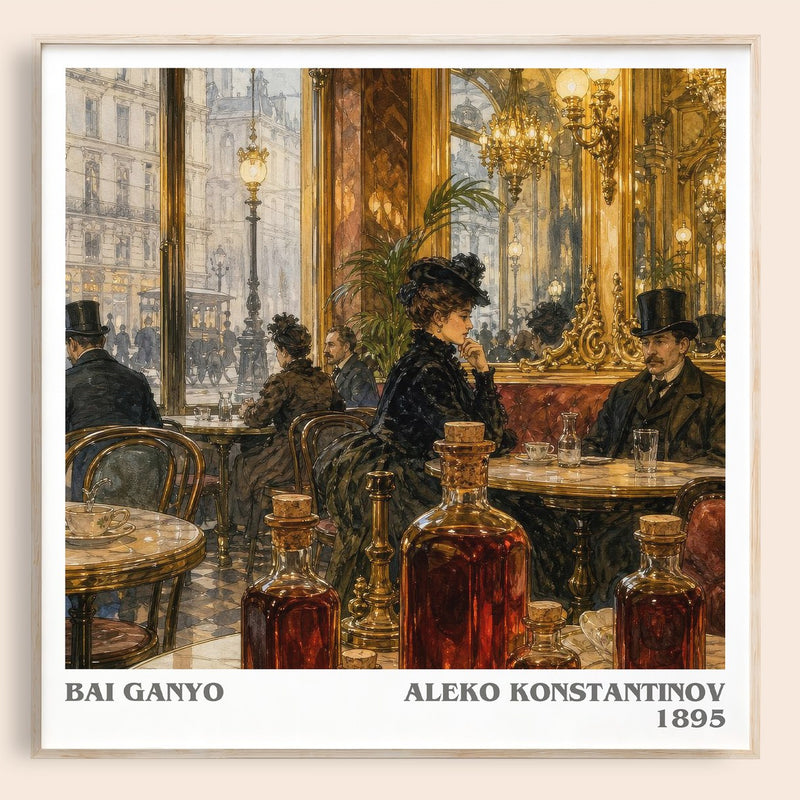 Bai Ganyo literary book poster by Aleko Konstantinov – framed literary art print
