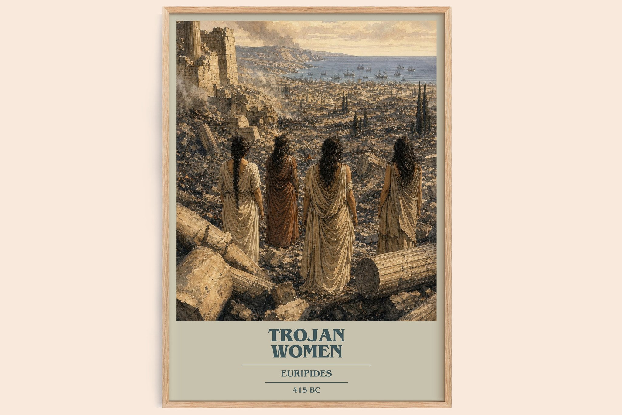 Trojan Women Book Cover Poster by Euripides