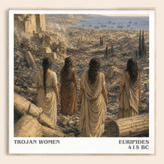 Trojan Women literary book poster by Euripides – framed literary art print