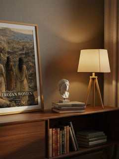 Trojan Women watercolour print on bookshelf – Euripides fan gift