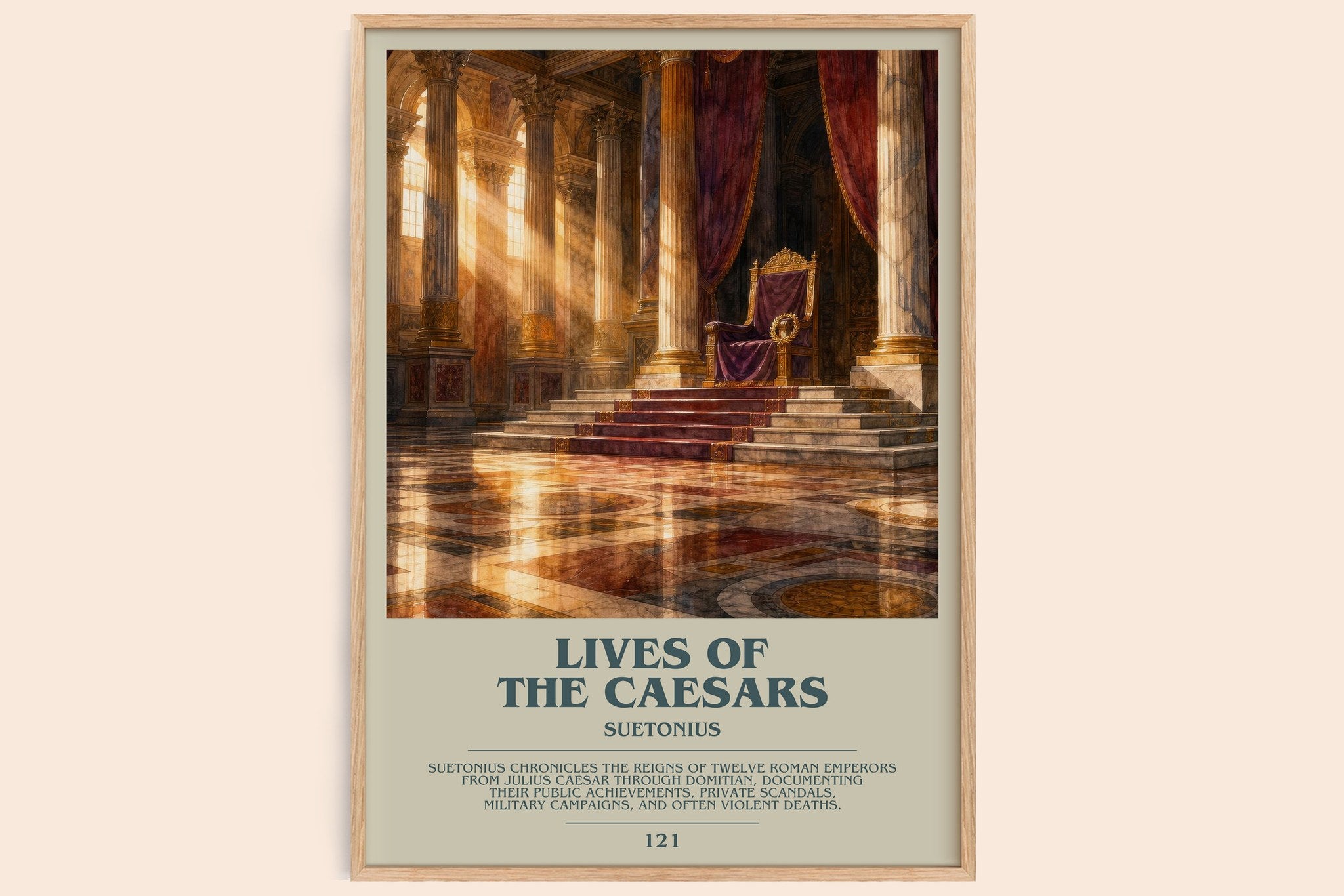 Lives of the Caesars Bookish Wall Art by Suetonius