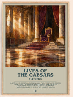 Lives of the Caesars bookish book poster by Suetonius – framed literary art print