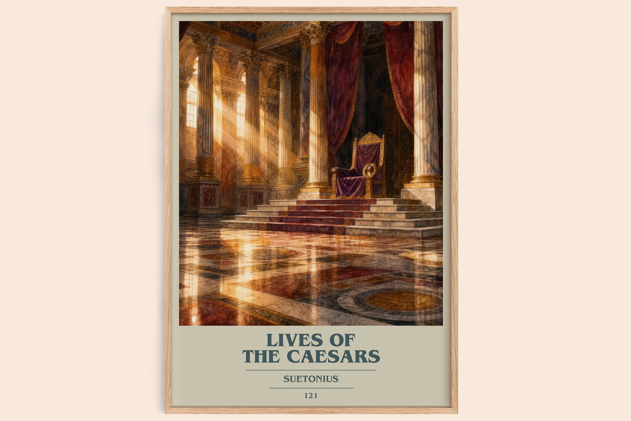 Lives of the Caesars Book Cover Poster by Suetonius
