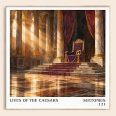 Lives of the Caesars literary book poster by Suetonius – framed literary art print