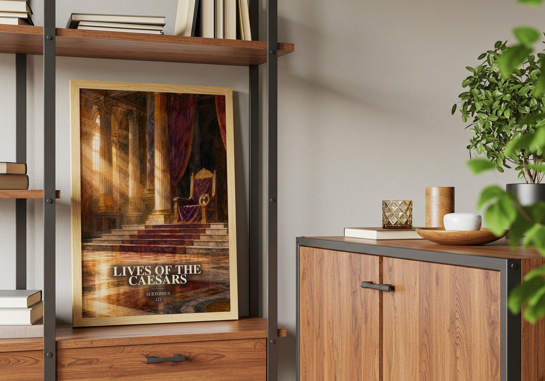 Lives of the Caesars book watercolour illustration paper finish options – matte satin gloss