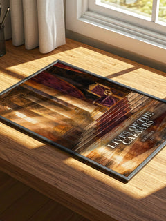Lives of the Caesars watercolour book poster framed on wall – non fiction wall art