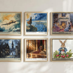 Lives of the Caesars literary print in frame leaning in hallway – non fiction wall art