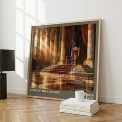 Lives of the Caesars literary art print colour and style options – Suetonius book art