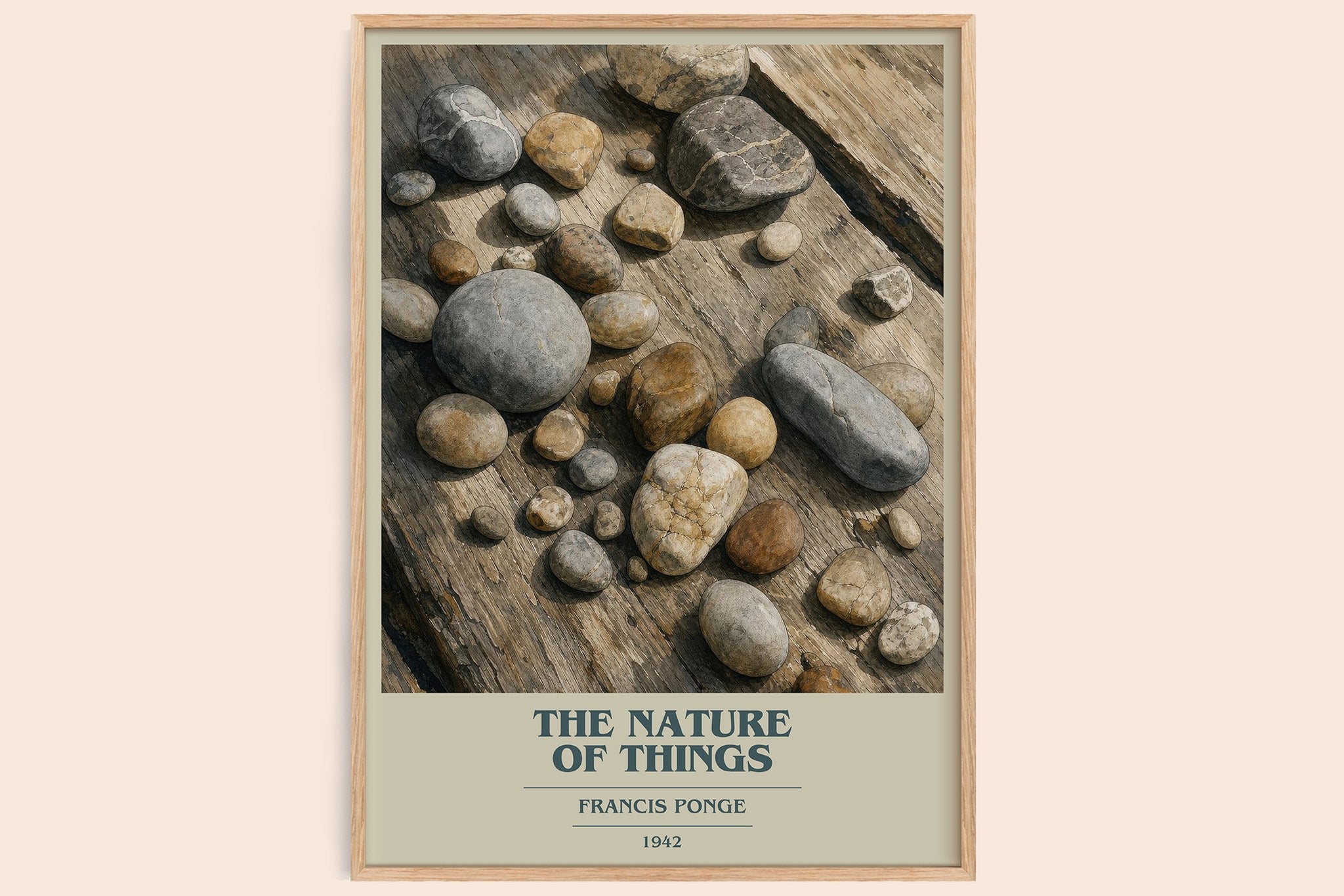 The Nature of Things Book Cover Poster by Francis Ponge