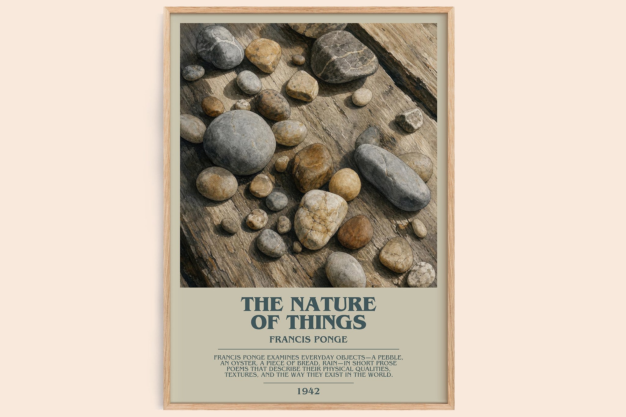 The Nature of Things Bookish Wall Art by Francis Ponge