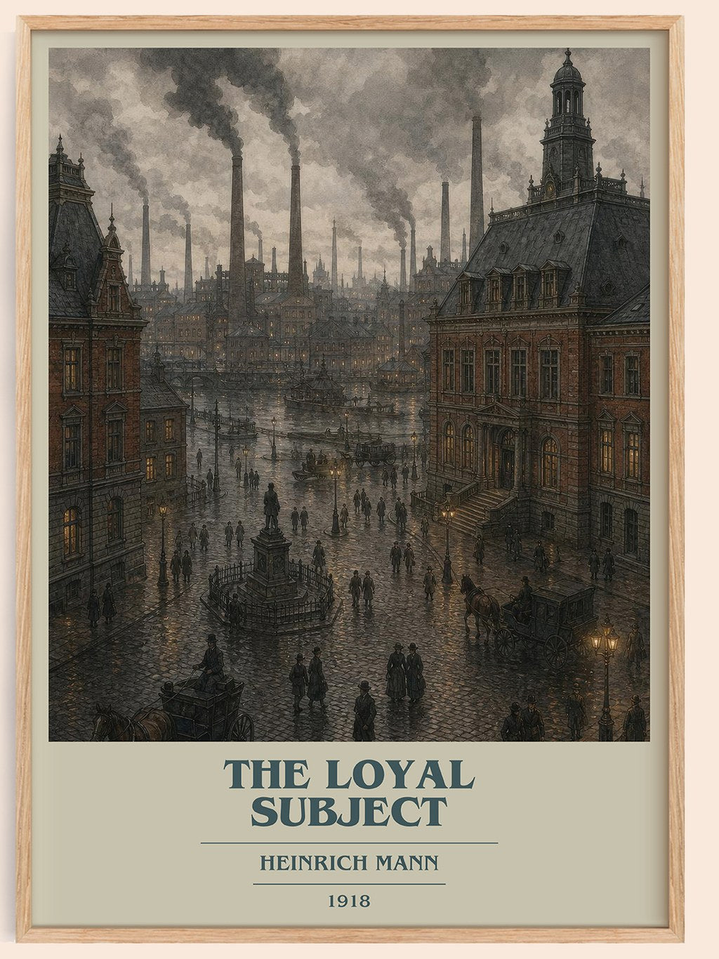 The Loyal Subject book cover book poster by Heinrich Mann – framed literary art print