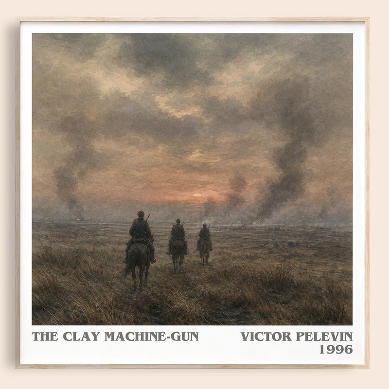 The Clay Machine-gun literary book poster by Victor Pelevin – framed literary art print