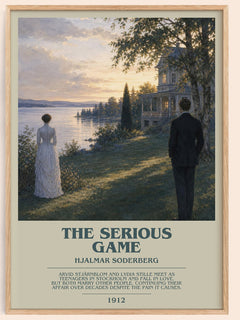 The Serious Game Bookish Wall Art by Hjalmar Soderberg – framed poster