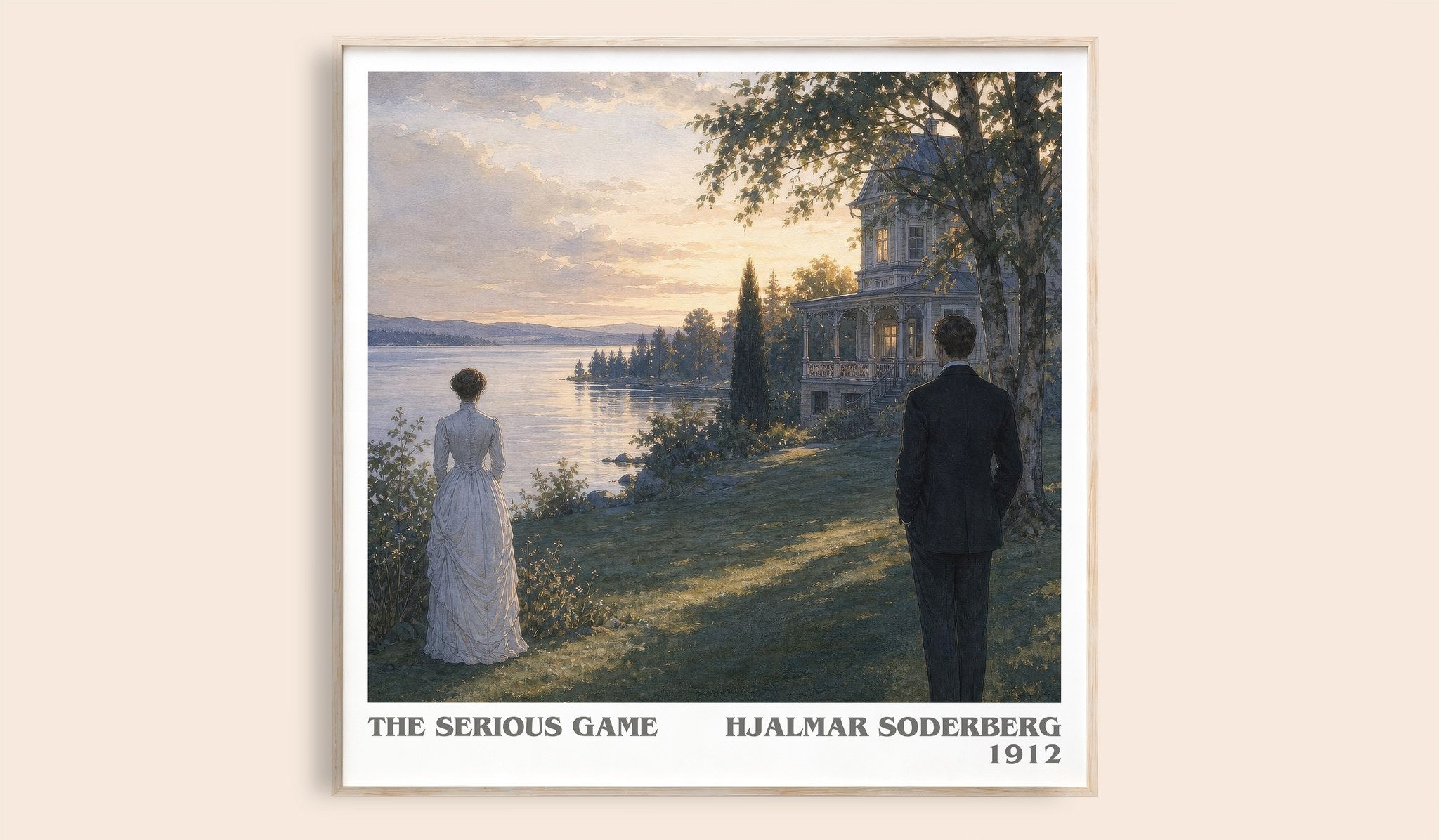The Serious Game Literary Art Print by Hjalmar Soderberg