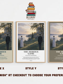 The Serious Game Bookish Wall Art by Hjalmar Soderberg – Style X, Y and Z side by side – choose your finish