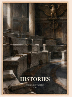 Histories watercolour book poster by Cornelius Tacitus – framed literary art print