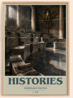 Histories book cover book poster by Cornelius Tacitus – framed literary art print