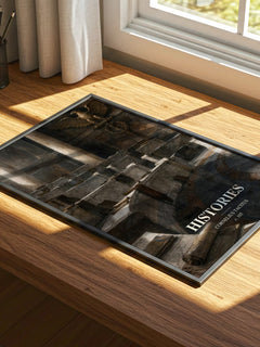Histories watercolour book poster framed on wall – non fiction wall art