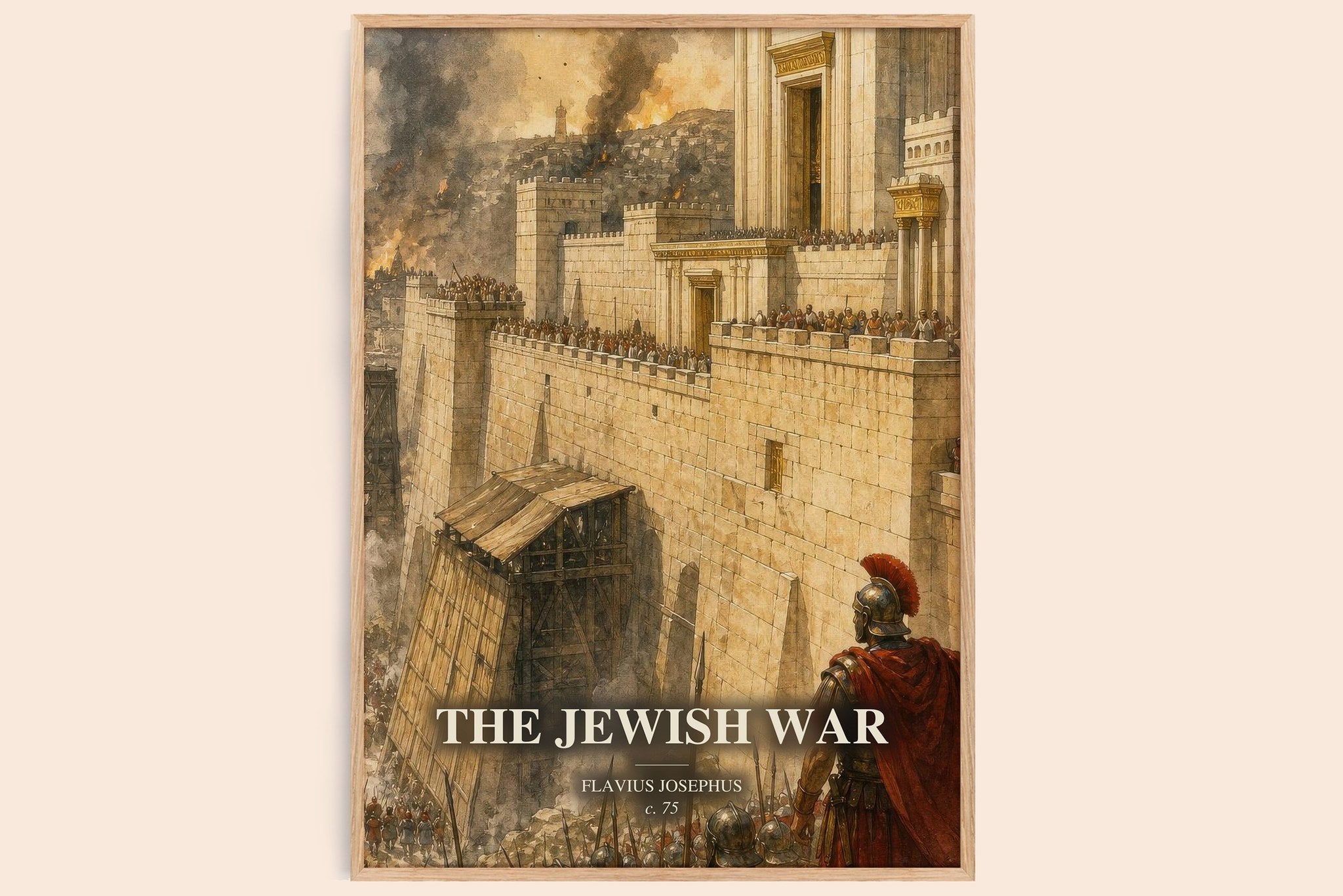 The Jewish War Book Watercolour Illustration by Flavius Josephus